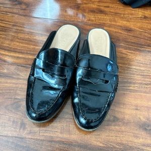 Franco sarto black loafer mules